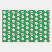 ゴルフボール誕生日とクリスマス ラッピングペーパーシート (正面3)