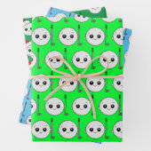 ゴルフボール誕生日とクリスマス ラッピングペーパーシート (インサイチュ)