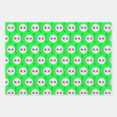 ゴルフボール誕生日とクリスマス ラッピングペーパーシート (正面)