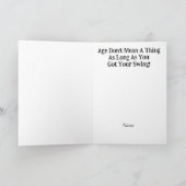 ゴルフボール誕生日カード付きケーキ カード (内部)