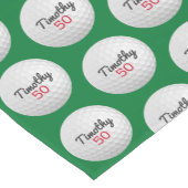 ゴルフボール誕生日パーティー – 50thまたは他の年 ショートテーブルランナー (コーナー)