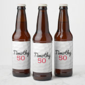 ゴルフボール誕生日パーティー – 50thまたは他の年 ビールラベル (ボトル)