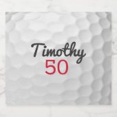 ゴルフボール誕生日パーティー – 50thまたは他の年 ビールラベル (シングルラベル)