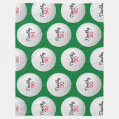 ゴルフボール誕生日パーティー – 50thまたは他の年 フリースブランケット (正面)