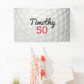 ゴルフボール誕生日パーティー – 50thまたは他の年 横断幕 (インサイチュ)