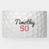 ゴルフボール誕生日パーティー – 50thまたは他の年 横断幕 (横)