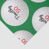 ゴルフボール誕生日パーティー – 50thまたは他の年 薄葉紙 (詳細)