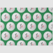 ゴルフボール誕生日パーティー – 50thまたは他の年 薄葉紙 (正面)