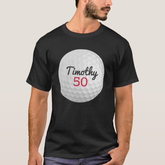 ゴルフボール誕生日パーティー – 50thまたは他の年 tシャツ (正面)