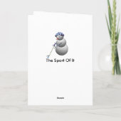 ゴルフボール雪だるまクリスマス シーズンカード (裏面)