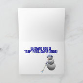 ゴルフボール雪だるまクリスマス シーズンカード (内部)