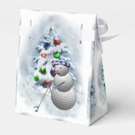 ゴルフボール雪だるまクリスマス フェイバーボックス