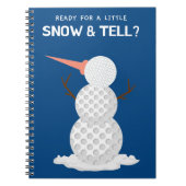 ゴルフボール雪だるま ノートブック (正面)