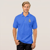 ゴルフボール雪だるま ポロシャツ (正面フル)