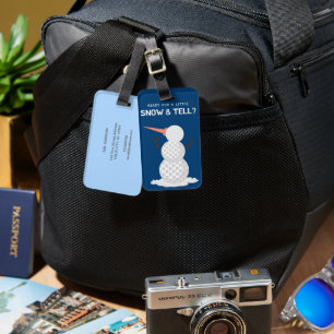 ゴルフボール雪だるま ラゲッジタグ