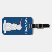 ゴルフボール雪だるま ラゲッジタグ (正面横)