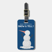 ゴルフボール雪だるま ラゲッジタグ (正面縦)