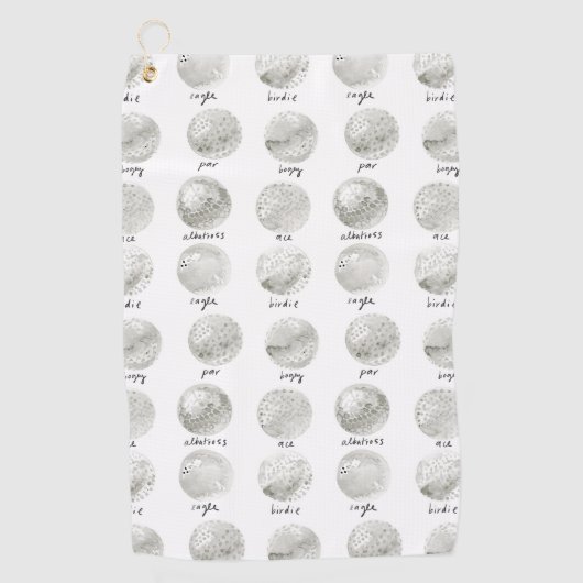 ゴルフボール電位 ゴルフタオル (正面)