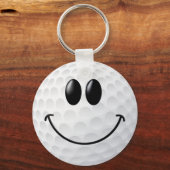 ゴルフボール顔 キーホルダー (正面)