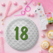 ゴルフボール18番目の誕生日紙プレート ペーパープレート (パーティー)