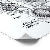 ゴルフボール1902特許アート – ホワイト紙 ポスター (角)