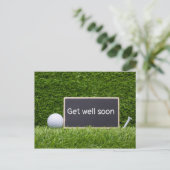 ゴルフボール2個とティーで早く回復してね ポストカード (スタンド正面)