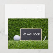 ゴルフボール2個とティーで早く回復してね ポストカード (正面/裏面)