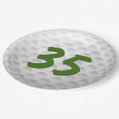 ゴルフボール35番目の誕生日紙プレート ペーパープレート (アングル)