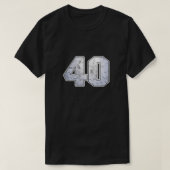ゴルフボール40誕生祝いスポーツギフト Tシャツ (デザイン正面)