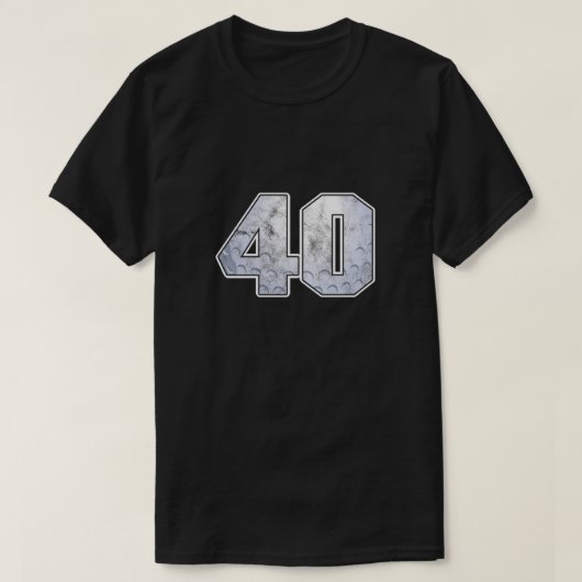ゴルフボール40誕生祝いスポーツギフト Tシャツ (デザイン正面)