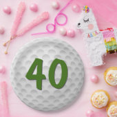 ゴルフボール40th誕生日紙プレート ペーパープレート (パーティー)
