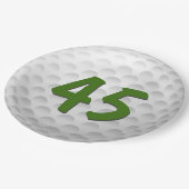 ゴルフボール45番目の誕生日紙プレート ペーパープレート (アングル)