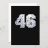 ゴルフボール46th誕生祝いスポーツギフト 招待状 (正面/裏面)