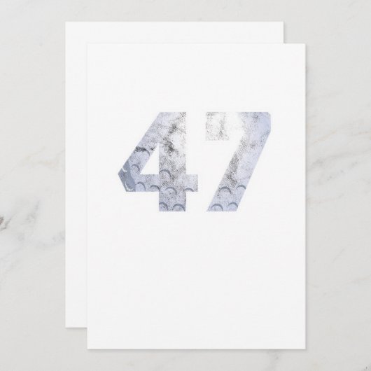 ゴルフボール47th誕生祝いスポーツギフト 招待状 (正面/裏面)