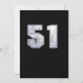 ゴルフボール51誕生祝いスポーツギフト 招待状 (正面)