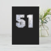 ゴルフボール51誕生祝いスポーツギフト 招待状 (スタンド正面)