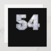 ゴルフボール54th誕生祝いスポーツギフト 招待状 (正面/裏面)