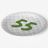 ゴルフボール55番目の誕生日紙プレート ペーパープレート (アングル)