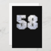 ゴルフボール58誕生祝いスポーツギフト 招待状 (正面/裏面)