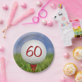 ゴルフボール60歳の誕生日 ペーパープレート (パーティー)