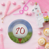 ゴルフボール70歳の誕生日 ペーパープレート (パーティー)