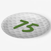 ゴルフボール75番目の誕生日紙プレート ペーパープレート (アングル)