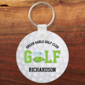 ゴルフボール – キーパーソナライズされたチェーン キーホルダー (正面)
