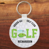 ゴルフボール – キーパーソナライズされたチェーン キーホルダー (裏面)