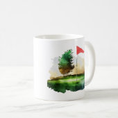 ゴルフボール コーヒーマグカップ (正面右)