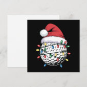 ゴルフボール サンタ帽子 クリスマス ゴルフ Xmas ライト (正面/裏面)