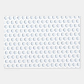 ゴルフボール スポーツ パターン 緑 白 & 黄色 ラッピングペーパーシート (正面2)