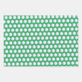 ゴルフボール スポーツ パターン 緑 白 黄 ラッピングペーパーシート
