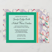 ゴルフボール&ティーのパターン 招待状 (正面/裏面)