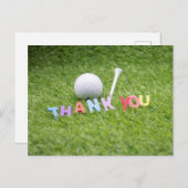 ゴルフボール&ティーサンキューカード ポストカード (正面/裏面)